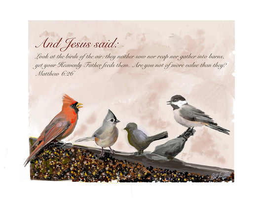 Neighborhood Birds with Scripture